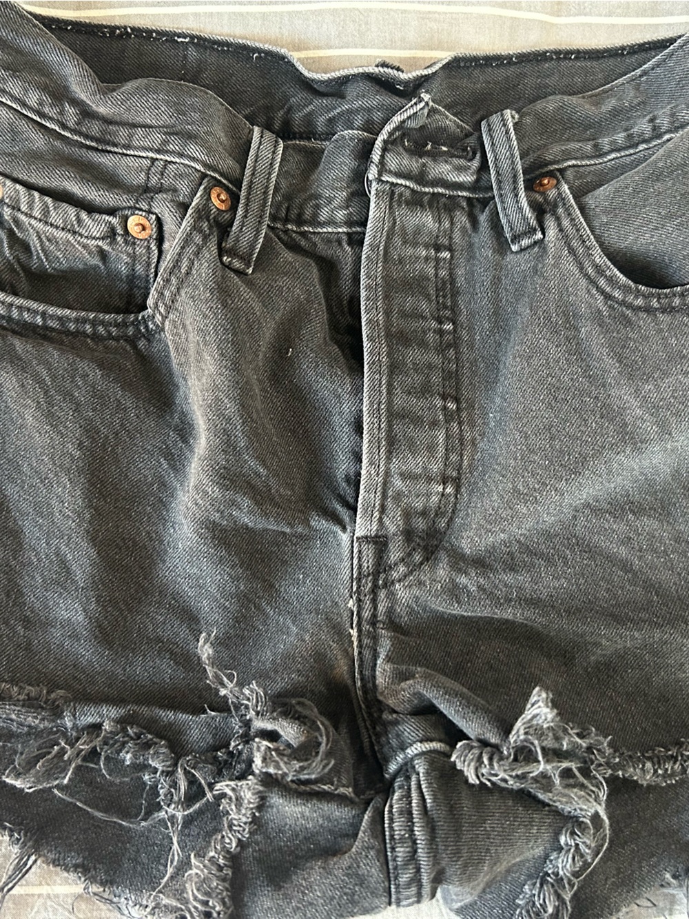 Levi’s Women's Black Wash Denim Jean shorts